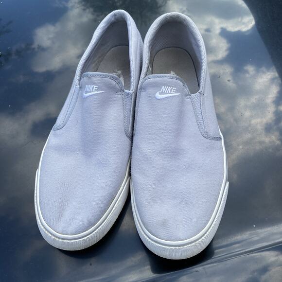 Nike SB Toki Canvas Slip On Low Top Size 13 Shoes Gray White 724762-010 Slippers - Picture 4 of 9